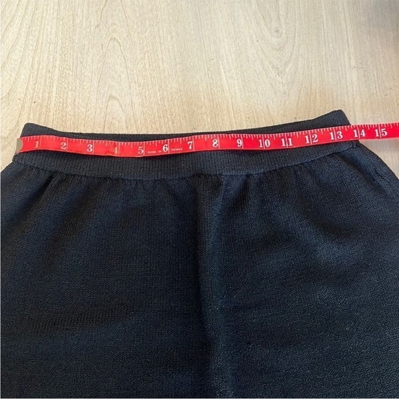 St. John Basics Chic Black Skirt Set with Gold Accents - Picture 4 of 10